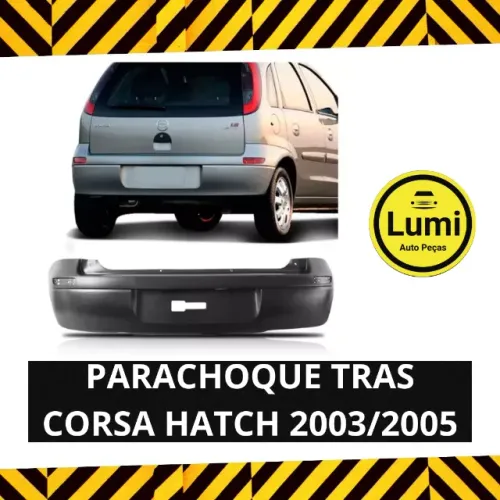 Parachoque traseiro Corsa Hatch 2003 a 2012 - NOVO!!