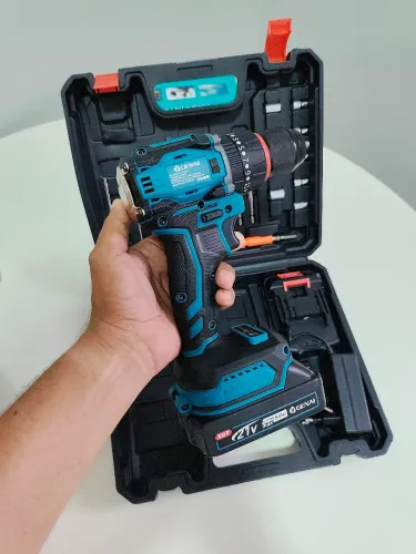  Nova Parafusadeira Brushless GENAI 21V - 2 Baterias + Kit Completo! 
