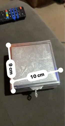 Caixa porta joias prata com entalhes