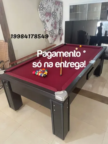 Mesa de sinuca a melhor da região campo de pedra ardósia pagamento só na entrega