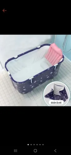 Banheira dobrável portátil para banho Adulto e infantil. Nova 