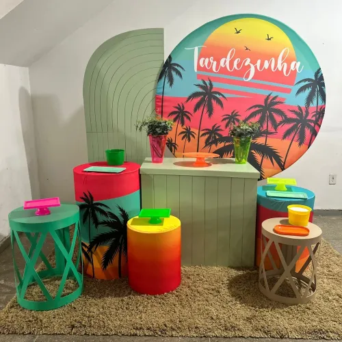 Aluguel de pegue e monte /Kit Decoração Festa Tropical
