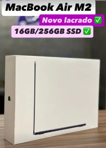 Macbook Air M2 16GB/256GB - Novo, Lacrado