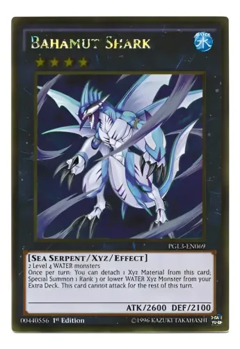 Yugioh!!! Bahamut Shark Pgl3-en069 Gold Rare