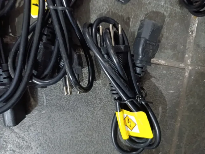 Cabos de energia para PC, três pinos, padrão, cabo de computador 