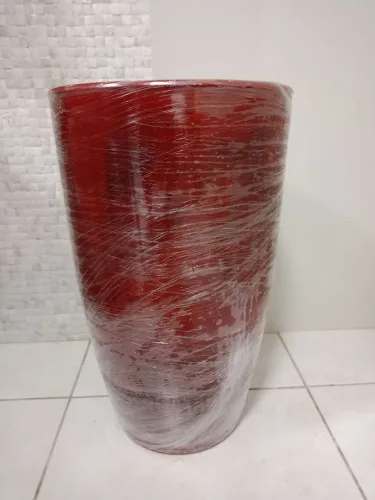 Vaso de Planta Redondo Vermelho