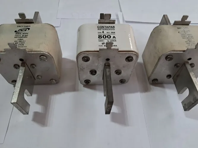 Fusíveis NH TAM4 800A, 500v, 120KVA Retardado.