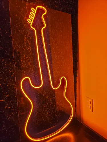 Neon Guitarra Decorativa acrílica Rock