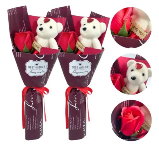 ROSA ARTIFICIAL URSO LUXO P/PR REF: ZUN2010