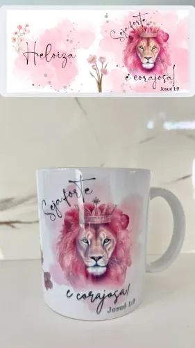 Kit Caneca Seja forte e Corajosa