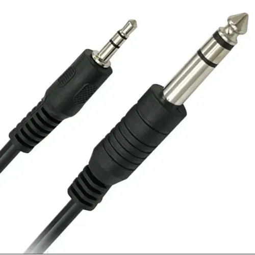Cabo Auxiliar Áudio P2 + P10 Estéreo Gold Profissional