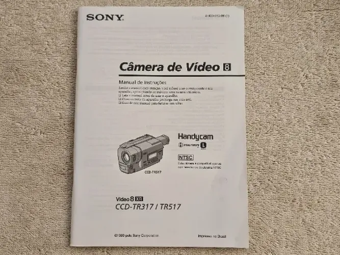 Manual De Instruções Câmera De Video 8 Sony Ccd-tr317 Tr517