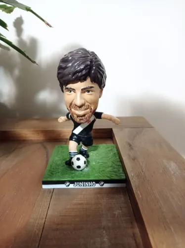 Mini ídolos bonecos jogadores de futebol Juninho Pernambuco 12 cm caxia original 