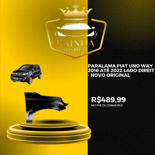 Paralama Fiat Uno Way 2016 até 2022 Lado Direito - NOVO ORIGINAL