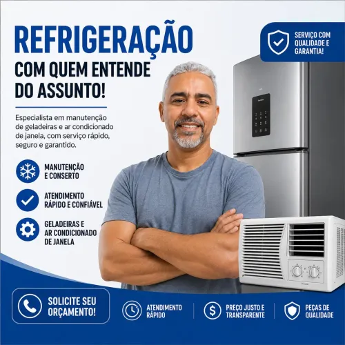 Geladeira e Ar de Janela Funcionando Perfeito!