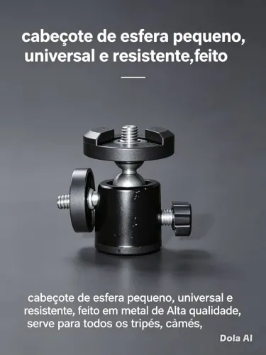 Cabeçote de espera ultra resistente pequeno e universal para tripé e câmera