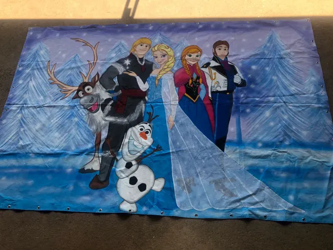 Painel pintado a mão. Frozen. 2,43 metros