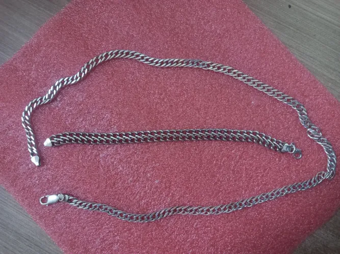 Colar e Pulseira de prata