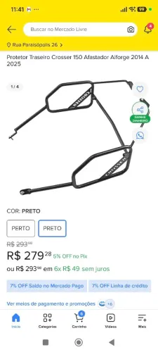 Protetor de carenagem traseiro chapam crosser 150