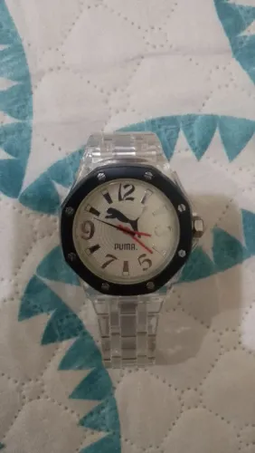Relógio Puma Original com pulseira transparente