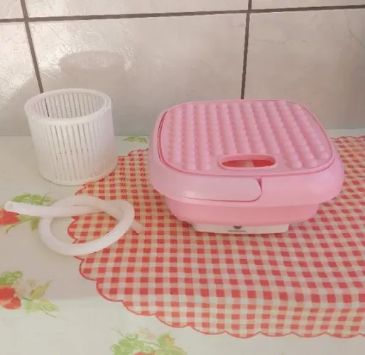 mini máquina de lavar roupa portátil e dobrável com LED (para roupas íntimas)