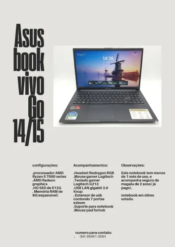 Notebook Asus vivobook 14/15
