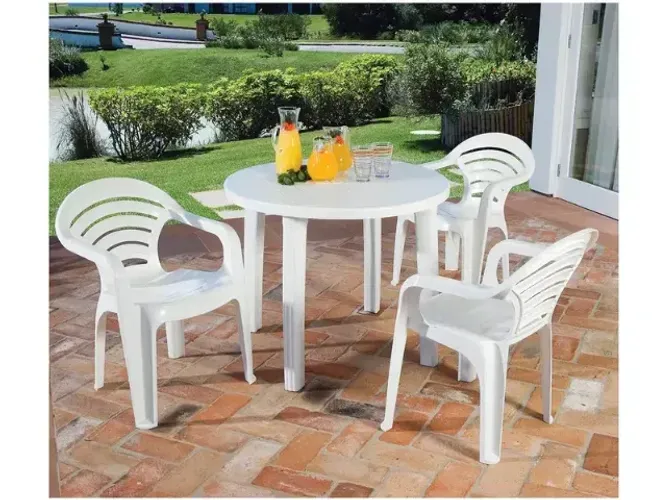 kit 20 Cadeiras Tramontina Angra em Polipropileno Branco