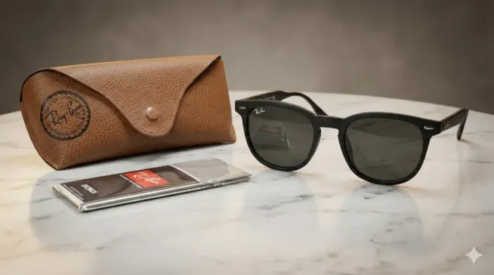 Óculos de Sol Ray-Ban Preto Fosco ou black piano - Completo com Case e paninho Ray-Ban