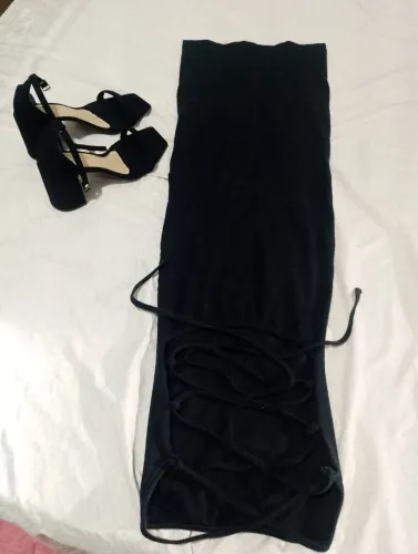 Vestido + sandália em perfeito estado (sandália nunca usada, vestido usado apenas uma vez)
