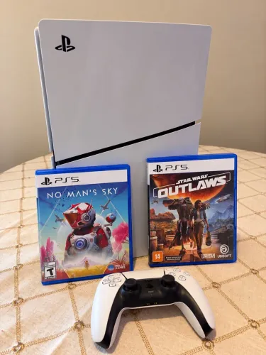 PlayStation 5 Slim Nacional 1tb com Leitor + 2 jogos