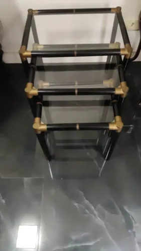 Mesa ninho comtampo de vidro