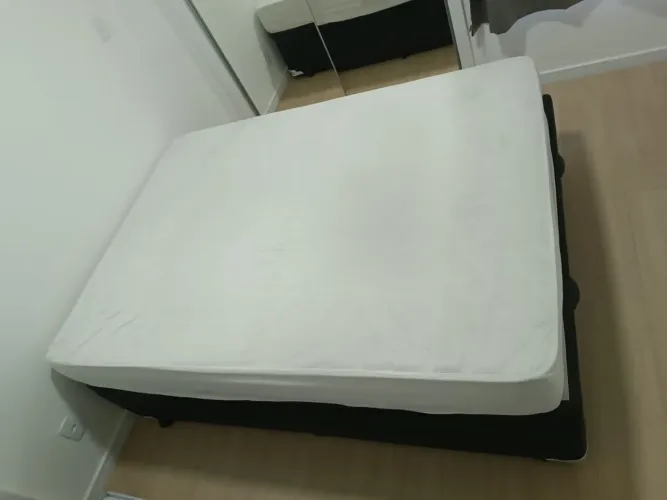 Cama box casa com colchão 