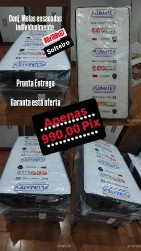 Cama Box Solteiro - Ofertaço - somente 3 conjuntos nesta oferta - Garanta o seu