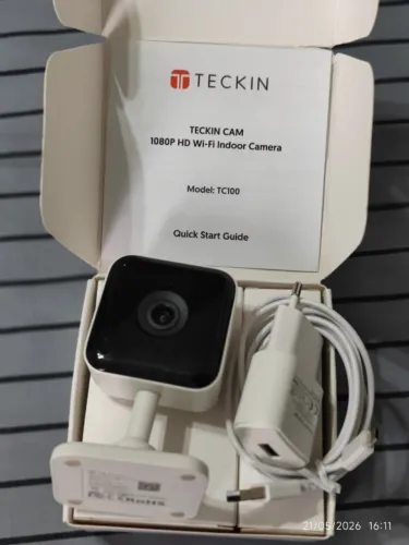 Câmera Segurança Teckin TC100 - Full HD, Visão Noturna e Sensor