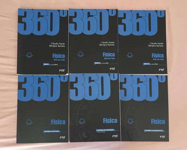 LIVROS COLEÇÃO FTD 360º FÍSICA (COMPLETO - POUCO USO)