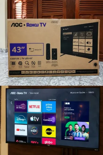 Smart TV AOC Roku 43" Full HD - Excelente Estado