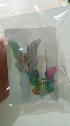 Par de presilhas de cabelo borboleta