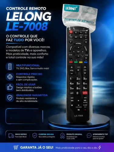 Controle remoto universal 7008