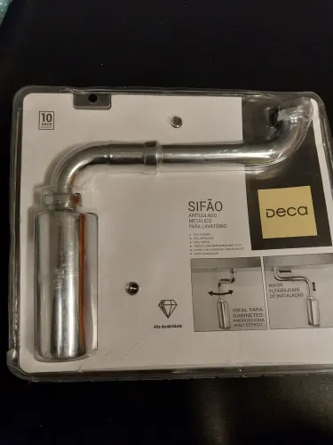 Sifão Articulado para Lavatório (Entrada: 1" / Saída: 1 1/2") Cromado - DECA