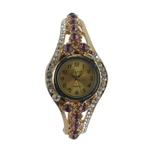 Relógio Bracelete Lupai Purple Crystals 
