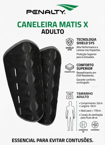 Caneleiras Penalty tamanho único