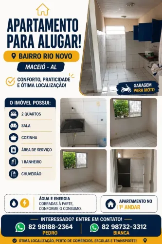 Alugo apartamento no Rio Novo Maceió-AL
