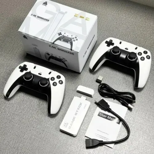 Game Stick 4K Video Game Console Retro Classic Games 2.4G Double Wireless Controller 64GB