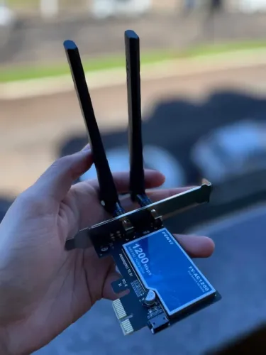 Placa de Rede Wi-Fi 5G e Bluetooth (PCIe) - Fenvi AC1200 - NOVA