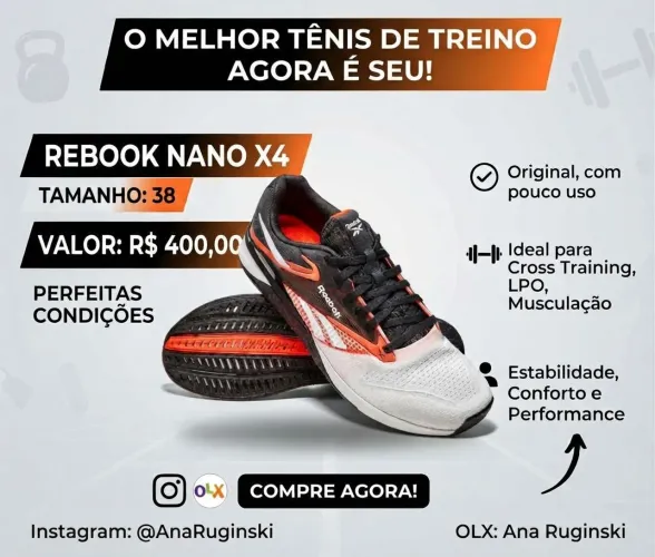 Tênis Reebok Nano X4 Tam.38