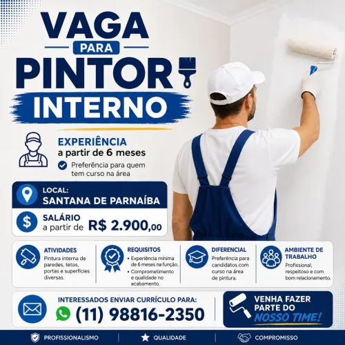 Vaga para pintor interno
