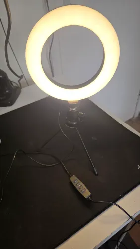 Ring light com tripé USB
