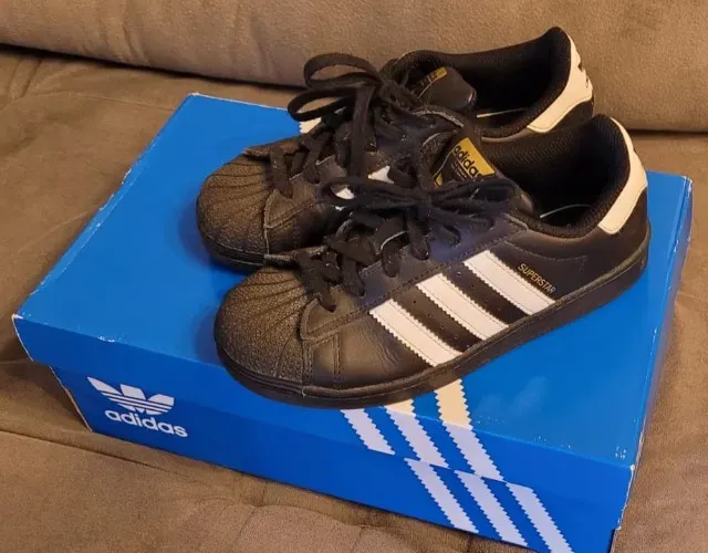 Tênis Infantil Adidas Superstar Preto Original - Tamanho 31