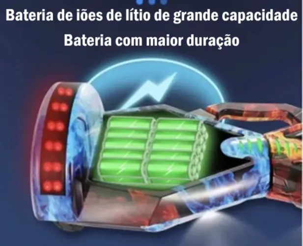 Hoverboard 6,5'' Bluetooth 36V com LED