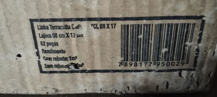 Piso cerâmico Fenix, Lajota rústica 8,00 X 17,00 caixa única, raridade